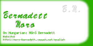 bernadett moro business card